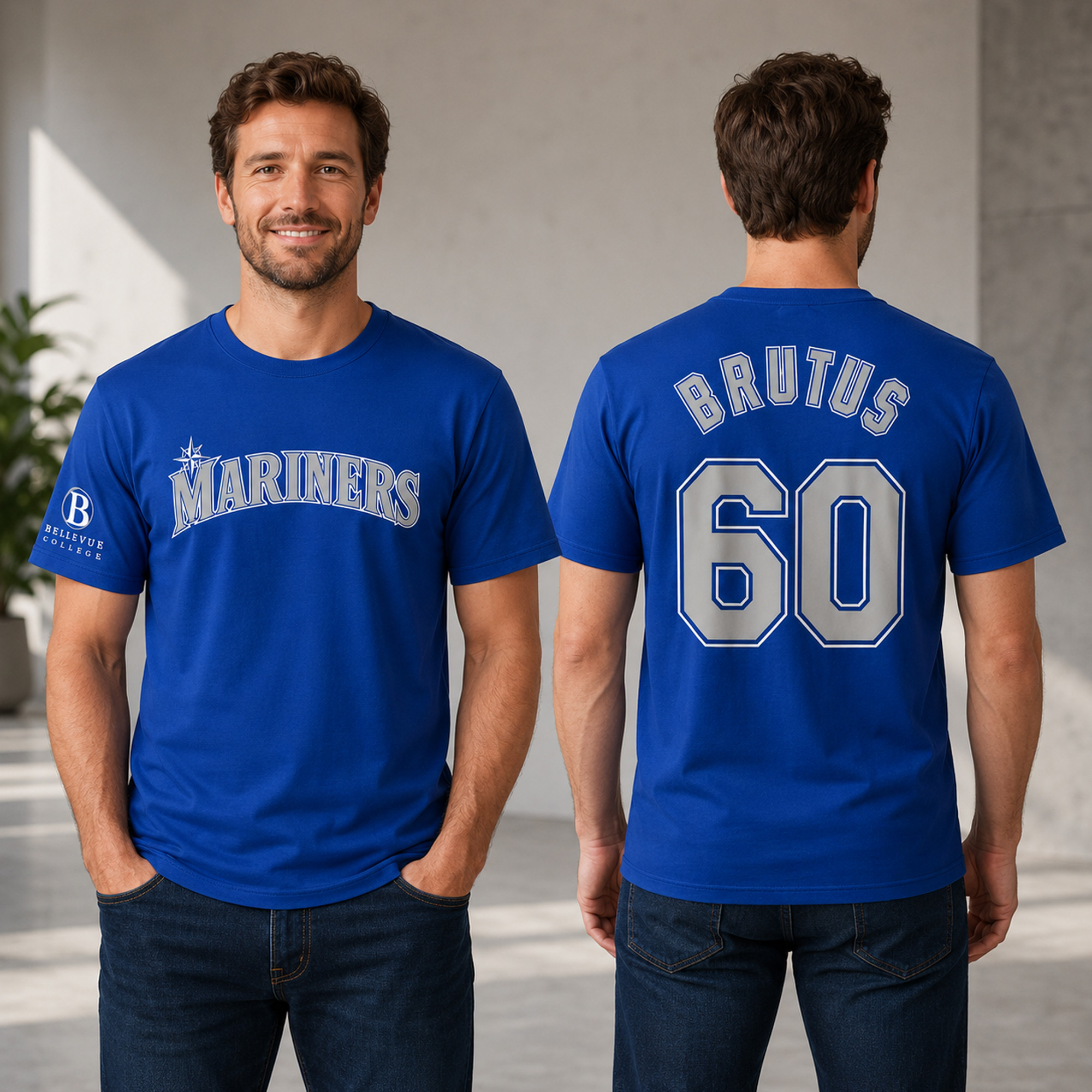Seattle Mariners Bellevue College Night Shirt Mariners Merch #60 Brutus T-Shirt Gift For Fan - Kdjoy Seattle Mariners Bellevue College Night Shirt Mariners Merch #60 Brutus T-Shirt Gift For Fan - Kdjoy