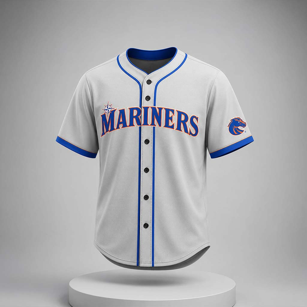 Seattle Mariners Boise State Day 2026 Jersey Mariners Merch Unique Gifts For Baseball Fans - Kdjoy Seattle Mariners Boise State Day 2026 Jersey Mariners Merch Unique Gifts For Baseball Fans - Kdjoy