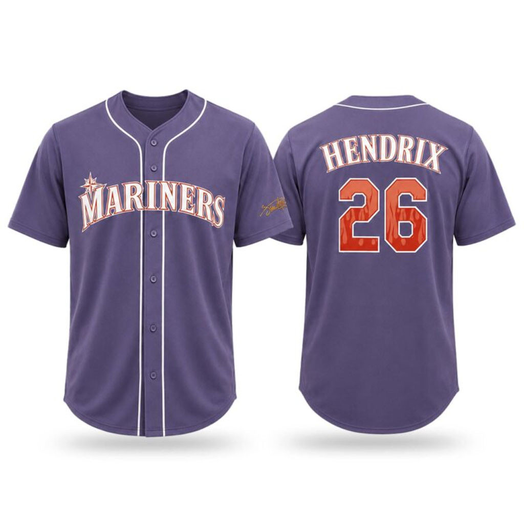 Seattle Mariners Jimi Hendrix Night 2026 Baseball Jersey Seattle Mariners Merch Gift For Fans - Kdjoy Seattle Mariners Jimi Hendrix Night 2026 Baseball Jersey Seattle Mariners Merch Gift For Fans - Kdjoy