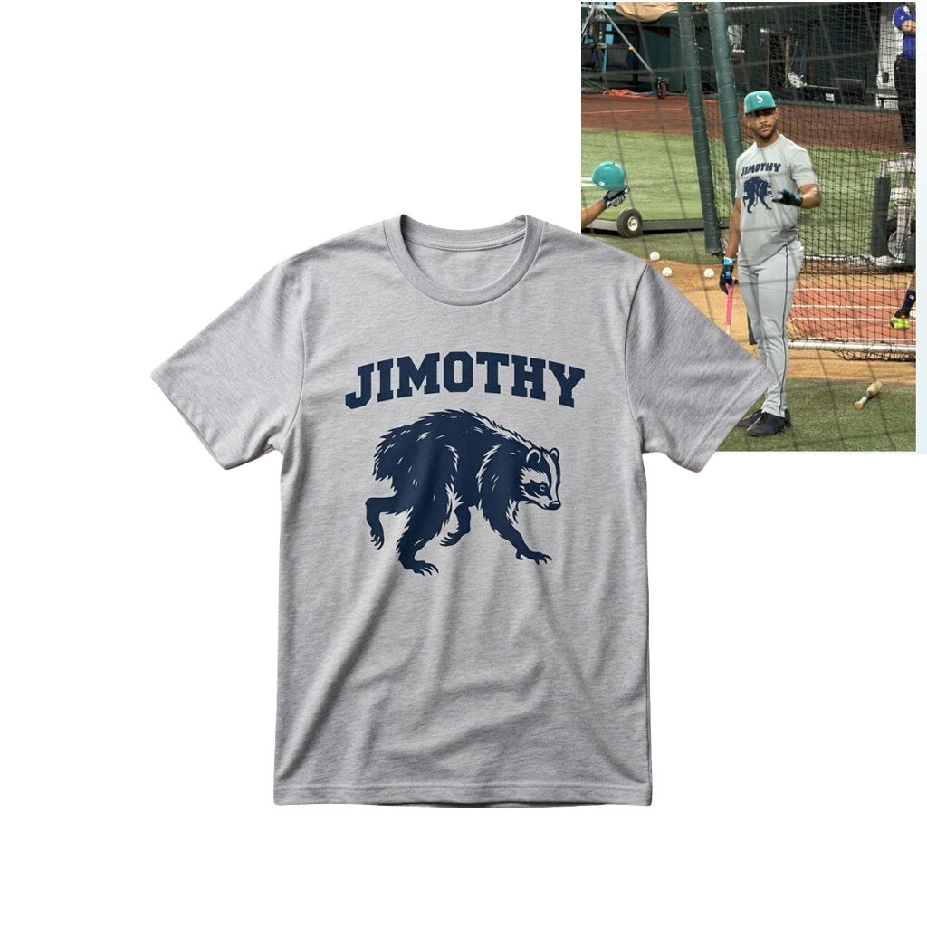 Seattle Mariners Team Jimothy T-Shirt 2026 Jimothy Raccoon Meme Merch Anime Fan Gifts - Kdjoy