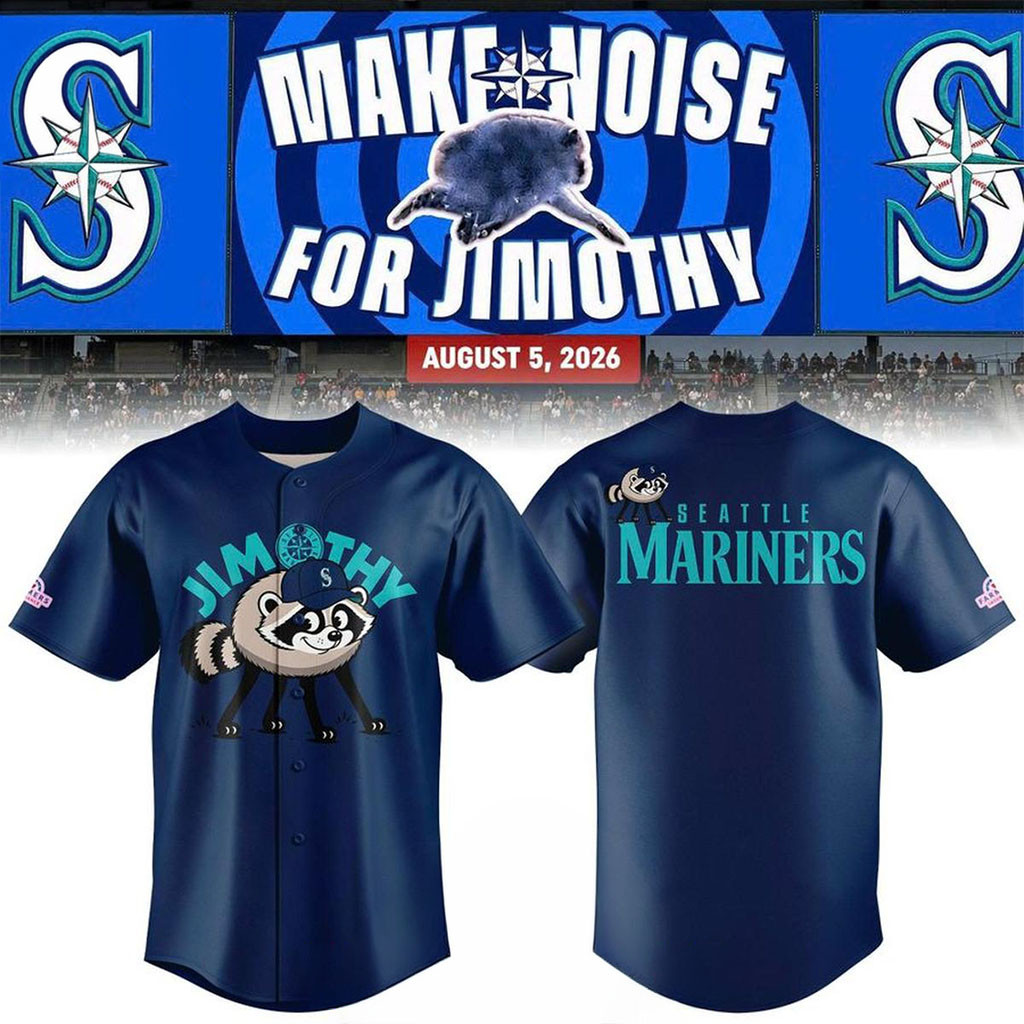 Seattle Mariners X Jimothy Night 2026 Baseball Jersey Make Noise For Jimothy Mariners Merch - Kdjoy Seattle Mariners X Jimothy Night 2026 Baseball Jersey Make Noise For Jimothy Mariners Merch - Kdjoy