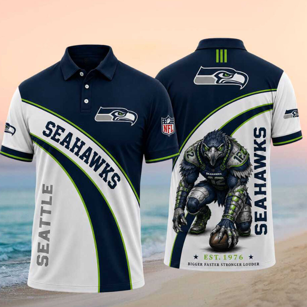 Seattle Seahawks Football Team Mascot Player Est 1976 Polo Shirt Seahawks Merch Game Day Gifts - Kdjoy