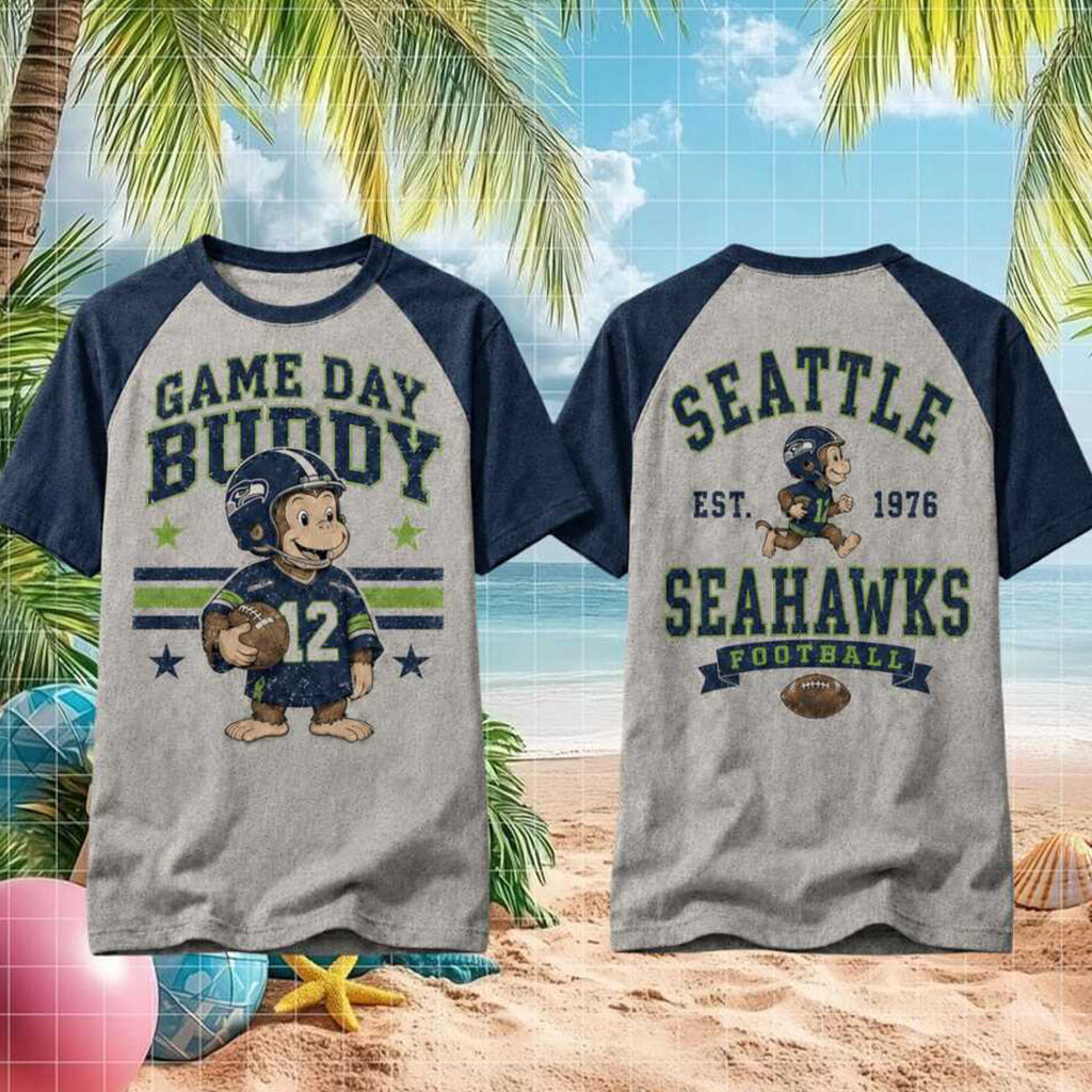 Seattle Seahawks Game Day Buddy Monkey Football Shirt Seahawks Merch Football Related Gifts - Kdjoy