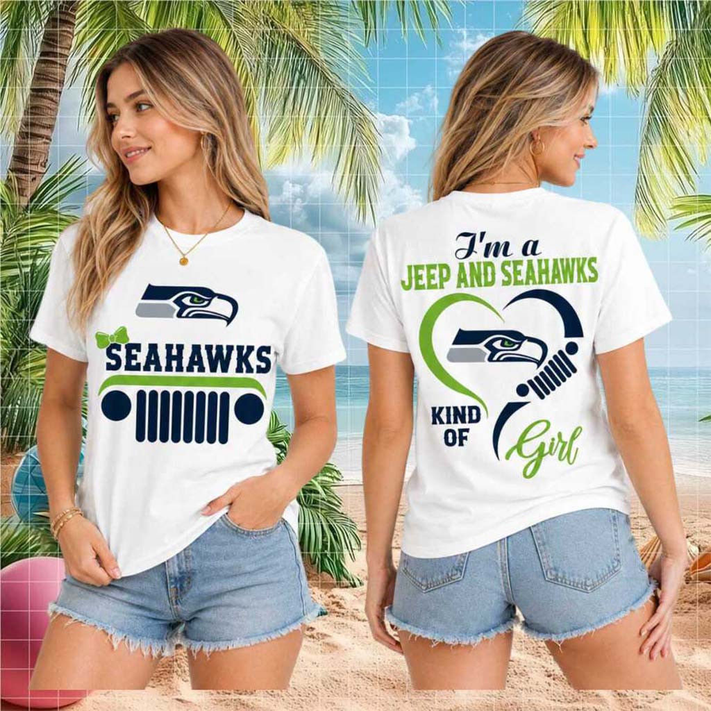 Seattle Seahawks Jeep Heartbeat T-Shirt Seattle Seahawks Merch Best Gift For Football Fans - Kdjoy