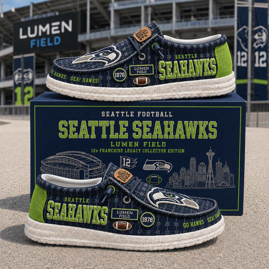 Seattle Seahawks Lumen Field Shoes Seattle Seahawks Merch Unique Gift For Football Lovers - Kdjoy