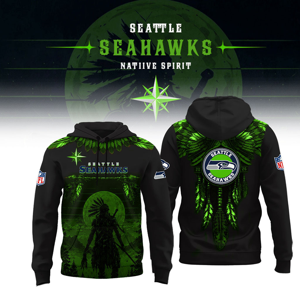 Seattle Seahawks Native Spirit Heritage Hoodie 2026 Seattle Seahawks Merch Football Fan Gifts - Kdjoy