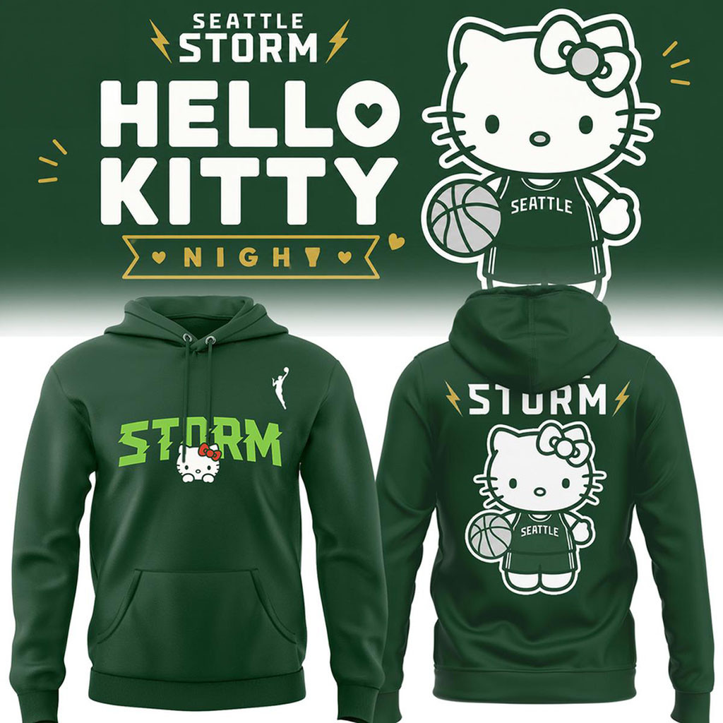 Seattle Storm 2026 Hello Kitty Night Hoodie Seattle Storm Merch Cute Gift For Basketball Fans - Kdjoy Seattle Storm 2026 Hello Kitty Night Hoodie Seattle Storm Merch Cute Gift For Basketball Fans - Kdjoy