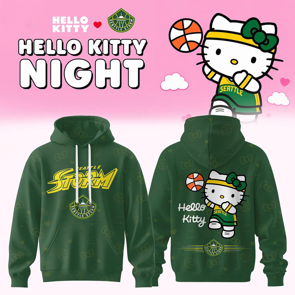 Seattle Storm X Hello Kitty Night 2026 Hoodie Seattle Storm Merch Present For Basketball Fans - Kdjoy