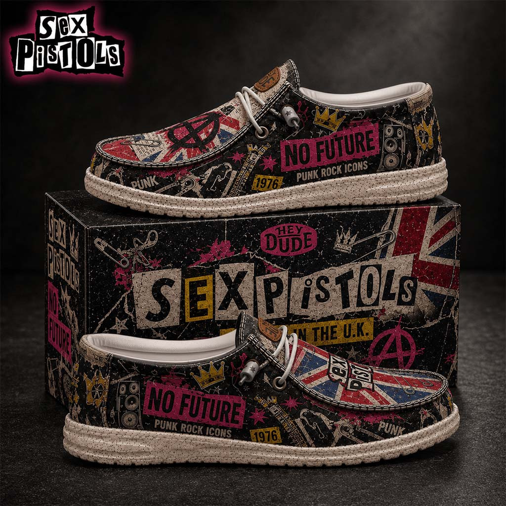 Sex Pistols No Future Shoes Punk Rock Icons Loafers Sex Pistols Merch Gift For Fans - Kdjoy Sex Pistols No Future Shoes Punk Rock Icons Loafers Sex Pistols Merch Gift For Fans - Kdjoy