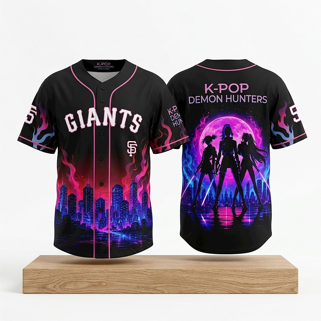 SF Giants KPop Demon Hunters 2026 Jersey San Francisco Giants Merch Gift For Kpop Fans - Kdjoy SF Giants KPop Demon Hunters 2026 Jersey San Francisco Giants Merch Gift For Kpop Fans - Kdjoy