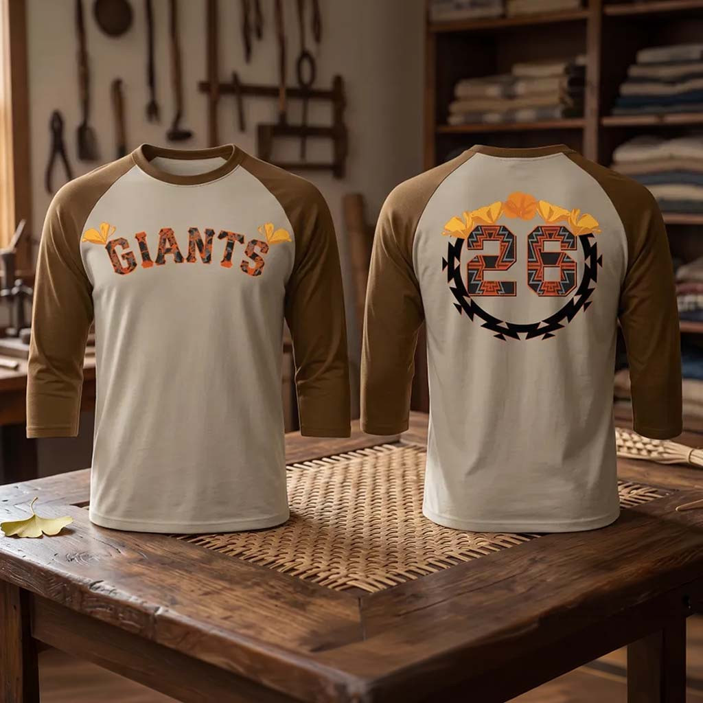 SF Giants Native American Heritage Night August 28 2026 Raglan Shirt SF Giants Merch Fan Gear - Kdjoy