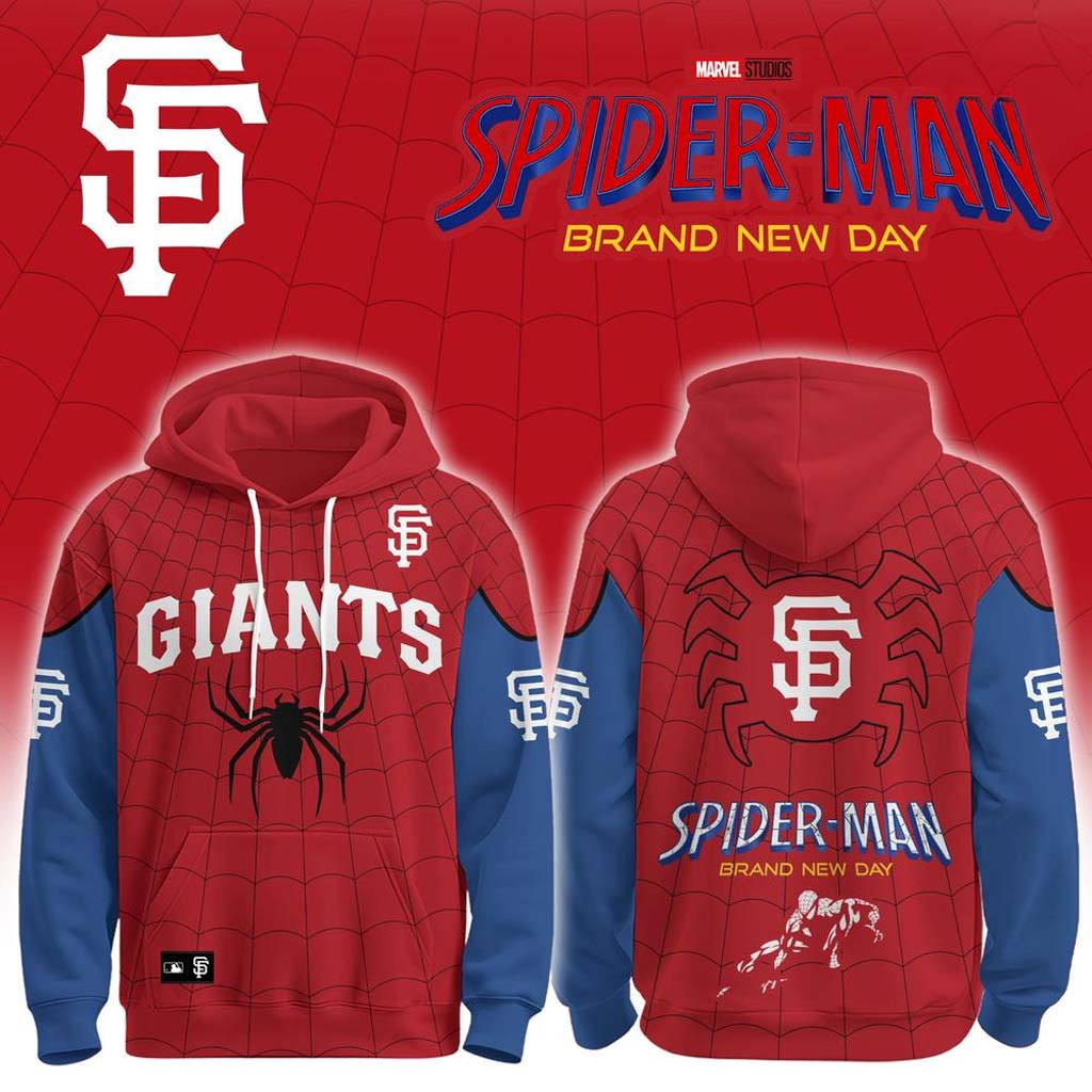 SF Giants x Spider-Man Brand New Day 2026 Hoodie San Francisco Giants Merch Fans Gifts SF Giants x Spider-Man Brand New Day 2026 Hoodie San Francisco Giants Merch Fans Gifts