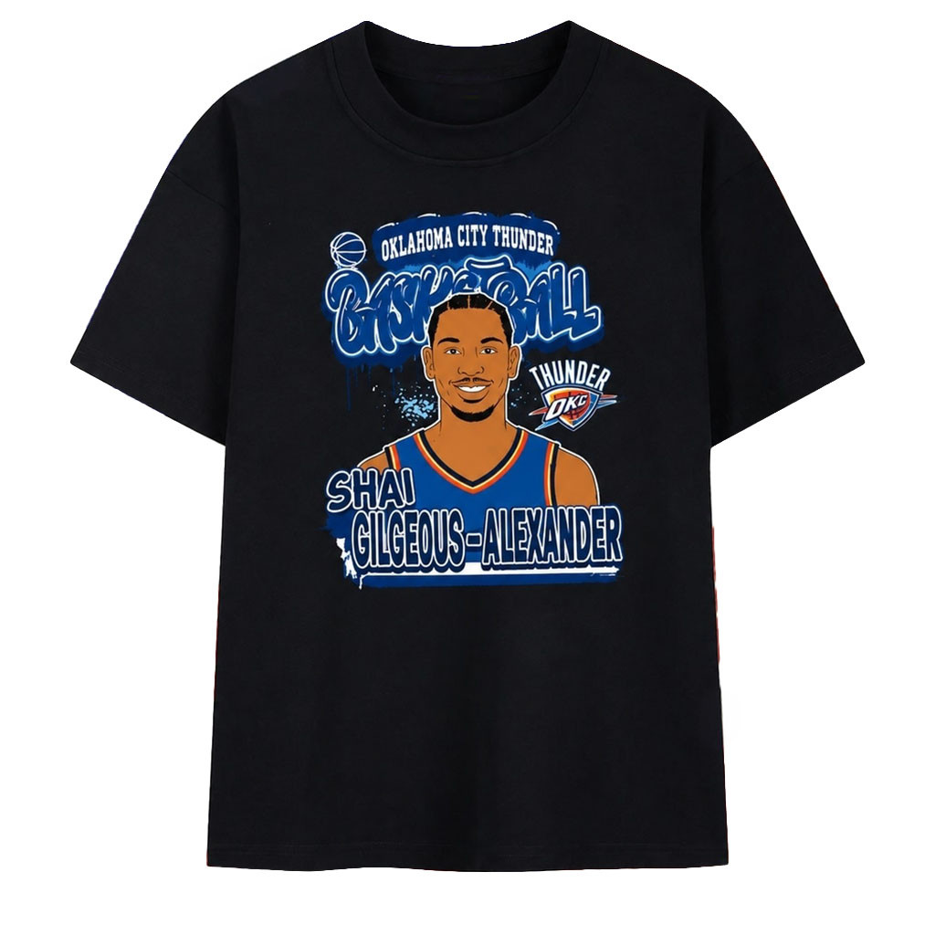 Shai Gilgeous Alexander Oklahoma City Thunder Basketball T-Shirt OKC Merch Basketball Fan Gear - Kdjoy