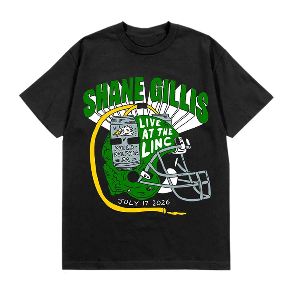 Shane Gillis Merch 2026 Philly Helmet T-Shirt Shane Gillis Live At The Linc Shirt Gift For Fans - Kdjoy