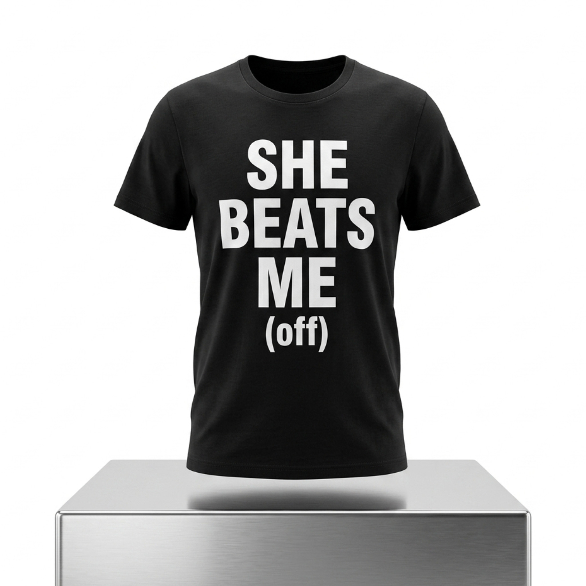 She Beats Me Off Shirt Funny Adults T-Shirt Gifts For Husband - Kdjoy