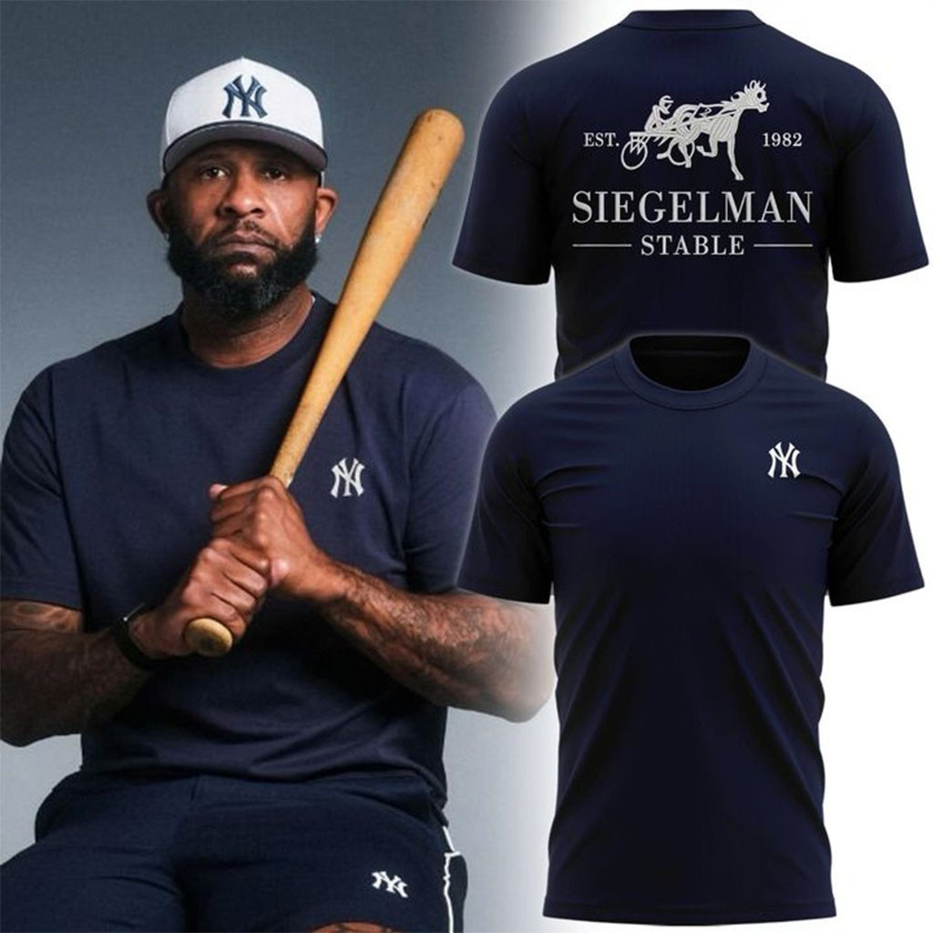 Siegelman Stable x New York Yankees Classic Logo Navy Shirt NY Yankees Merch Him Gifts - Kdjoy