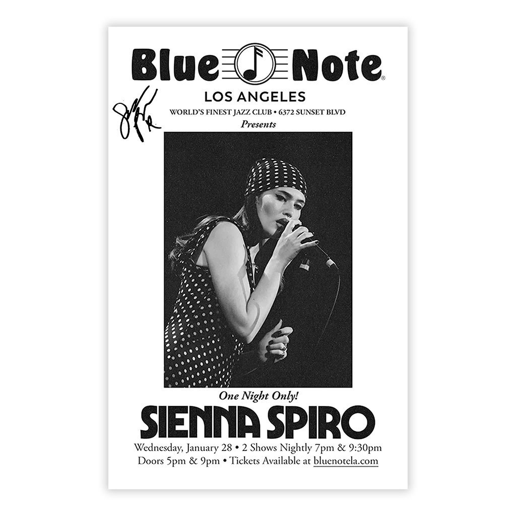Sienna Spiro Merch 2026 One Night Only Poster Signed Blue Note Sienna Spiro Concert Merch Decor - Kdjoy