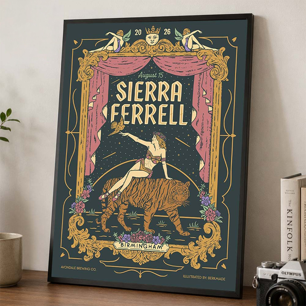 Sierra Ferrell Birmingham AL 2026 Show Poster Sierra Ferrell Merch Wall Art And Decor - Kdjoy