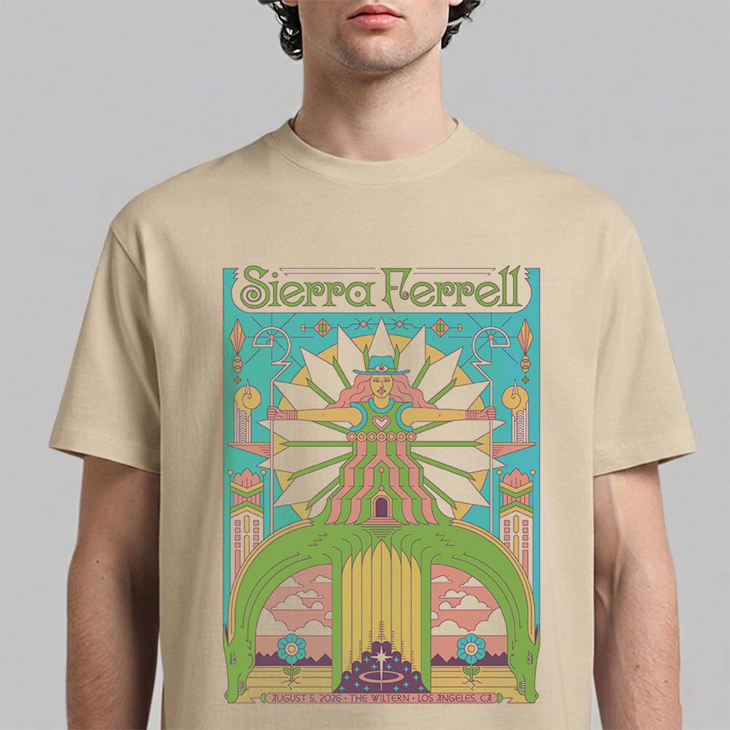 Sierra Ferrell Los Angeles CA 2026 Event Poster T-Shirt Sierra Ferrell Merch Gift For Fans - Kdjoy Sierra Ferrell Los Angeles CA 2026 Event Poster T-Shirt Sierra Ferrell Merch Gift For Fans - Kdjoy