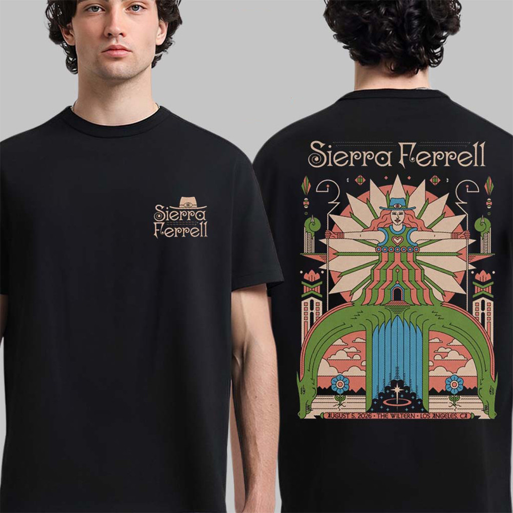 Sierra Ferrell Los Angeles CA 2026 Event T-Shirt At The Wiltern Shirt Sierra Ferrell Merch - Kdjoy Sierra Ferrell Los Angeles CA 2026 Event T-Shirt At The Wiltern Shirt Sierra Ferrell Merch - Kdjoy