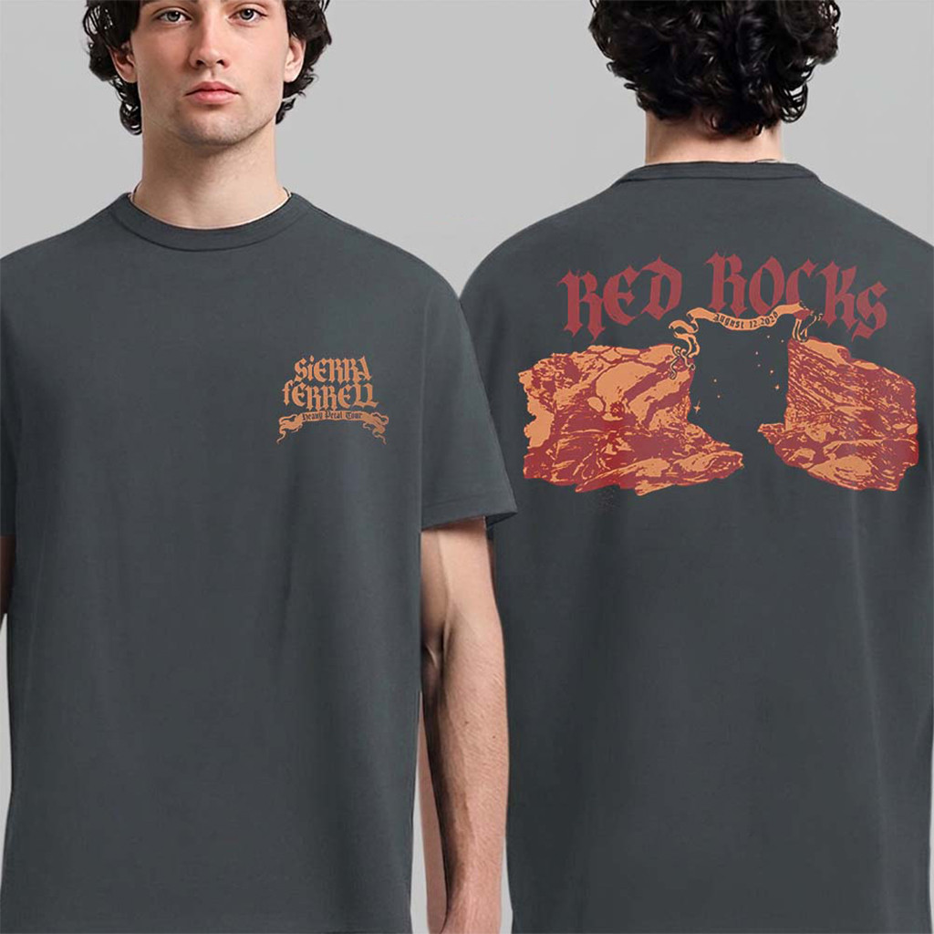 Sierra Ferrell Red Rocks 2026 Pop Up Shop Merch In Morrison CO On August 12 2026 T-Shirt Gifts - Kdjoy Sierra Ferrell Red Rocks 2026 Pop Up Shop Merch In Morrison CO On August 12 2026 T-Shirt Gifts - Kdjoy