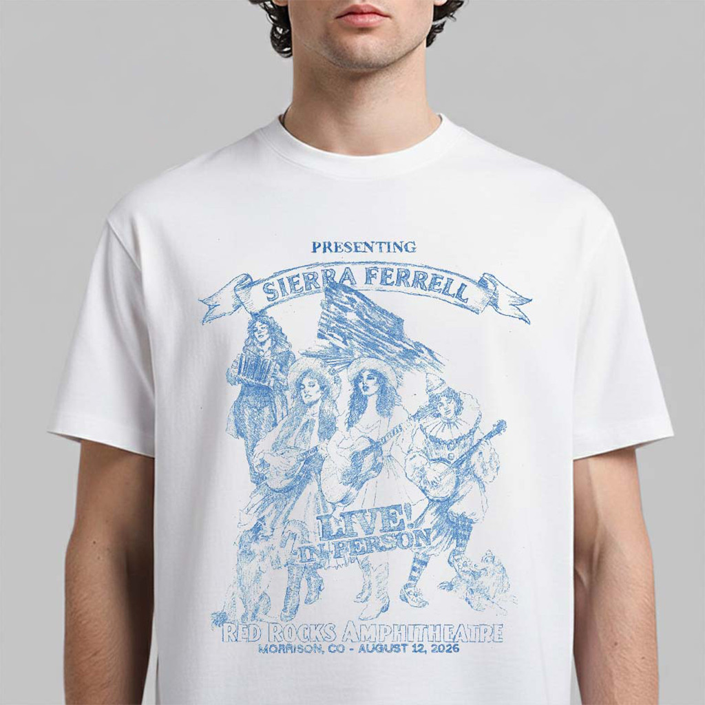 Sierra Ferrell Red Rocks 2026 Pop Up Shop Merch Live In Person T-Shirt Gift For Music Lovers - Kdjoy
