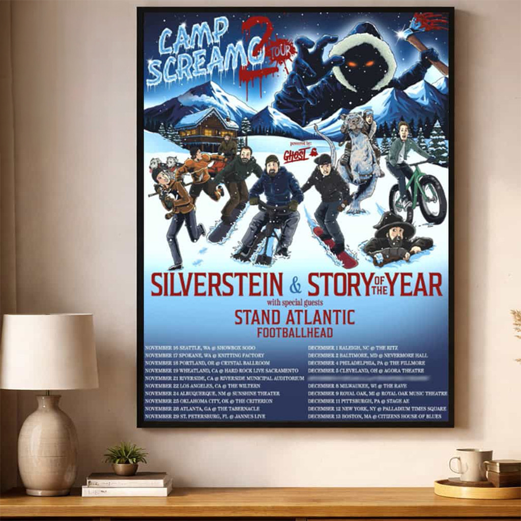 Silverstein And Story Of The Year Camp Screamo 2 Tour Poster Wall Art For Bedroom Living Room - Kdjoy