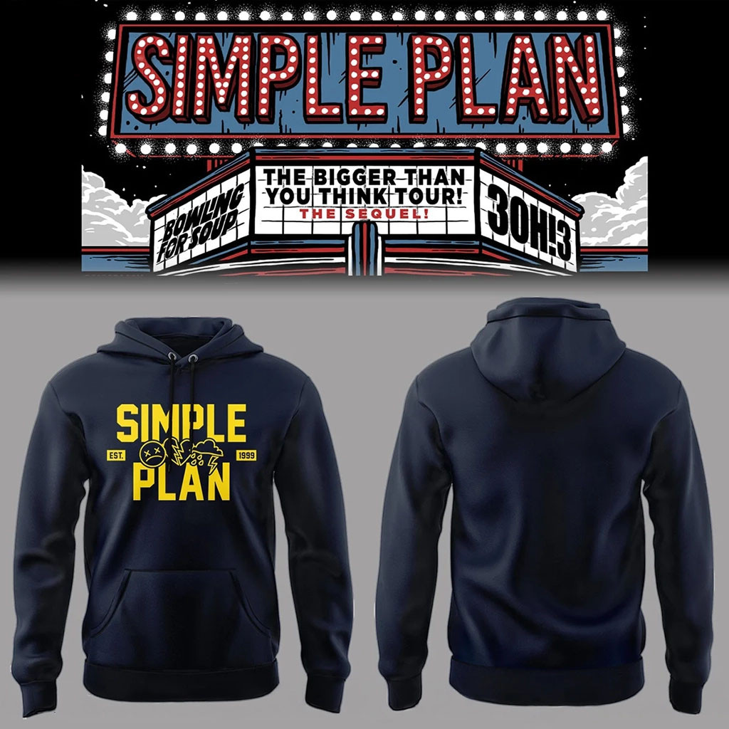 Simple Plan Bigger Than You Think Tour 2026 Hoodie Simple Plan Merch Gift For Rock Band Fans - Kdjoy