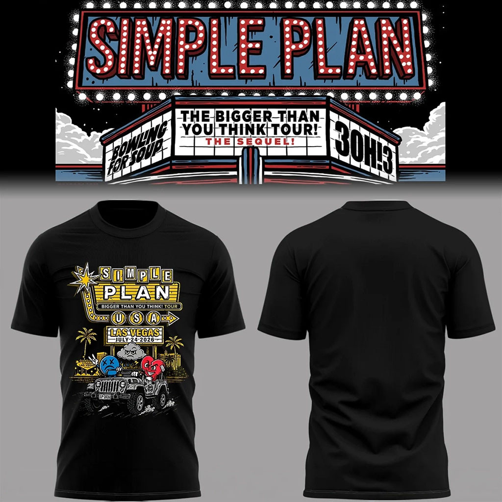 Simple Plan Bigger Than You Think Tour 2026 T-Shirt Simple Plan Merch Gift For Rock Band Fans - Kdjoy