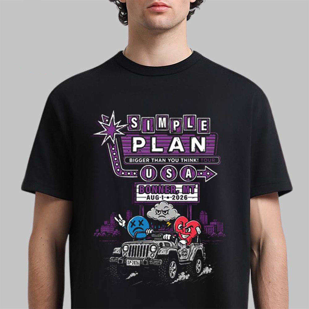Simple Plan Bonner MT 2026 T-Shirt Simple Plan Merch Gift Ideas For Rock Fan - Kdjoy