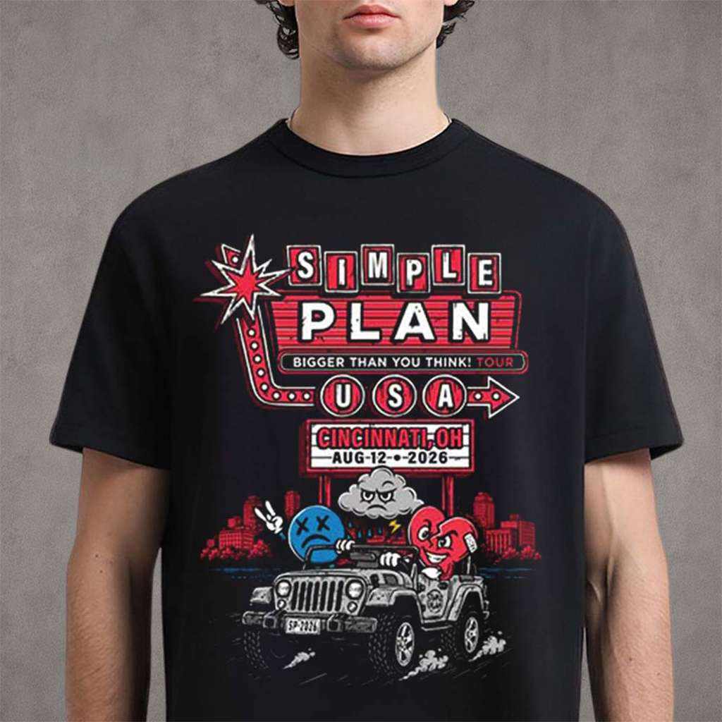 Simple Plan Cincinnati OH 2026 T-Shirt Simple Plan Merch Gifts For Rock Fans - Kdjoy