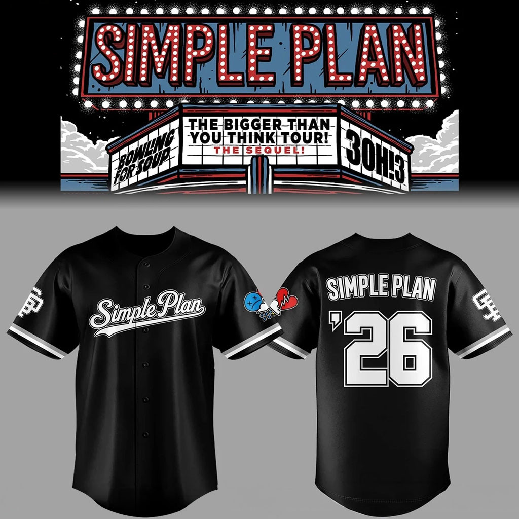 Simple Plan Merch Bigger Than You Think Tour Think Tour Jersey Gifts For Rock Fan - Kdjoy Simple Plan Merch Bigger Than You Think Tour Think Tour Jersey Gifts For Rock Fan - Kdjoy