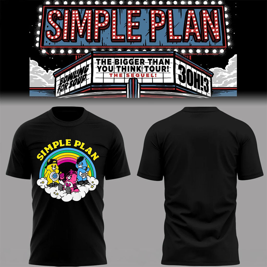 Simple Plan Merch Bigger Than You Think Tour Think Tour T-Shirt Best Gifts For Rock Fan - Kdjoy Simple Plan Merch Bigger Than You Think Tour Think Tour T-Shirt Best Gifts For Rock Fan - Kdjoy