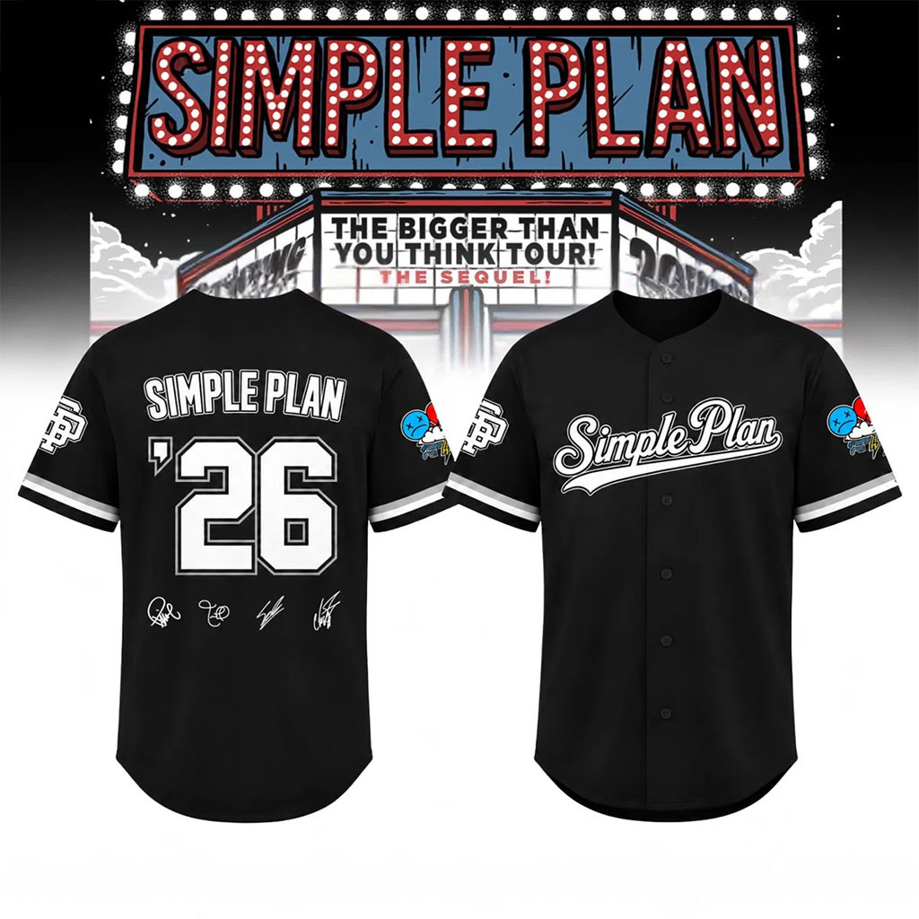 Simple Plan Merch The Bigger Than You Think Tour Jersey Best Gifts For Son - Kdjoy Simple Plan Merch The Bigger Than You Think Tour Jersey Best Gifts For Son - Kdjoy