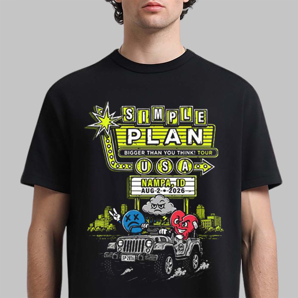 Simple Plan Nampa Idaho 2026 City T-Shirt Simple Plan Merch Gift For Rock Fans - Kdjoy Simple Plan Nampa Idaho 2026 City T-Shirt Simple Plan Merch Gift For Rock Fans - Kdjoy