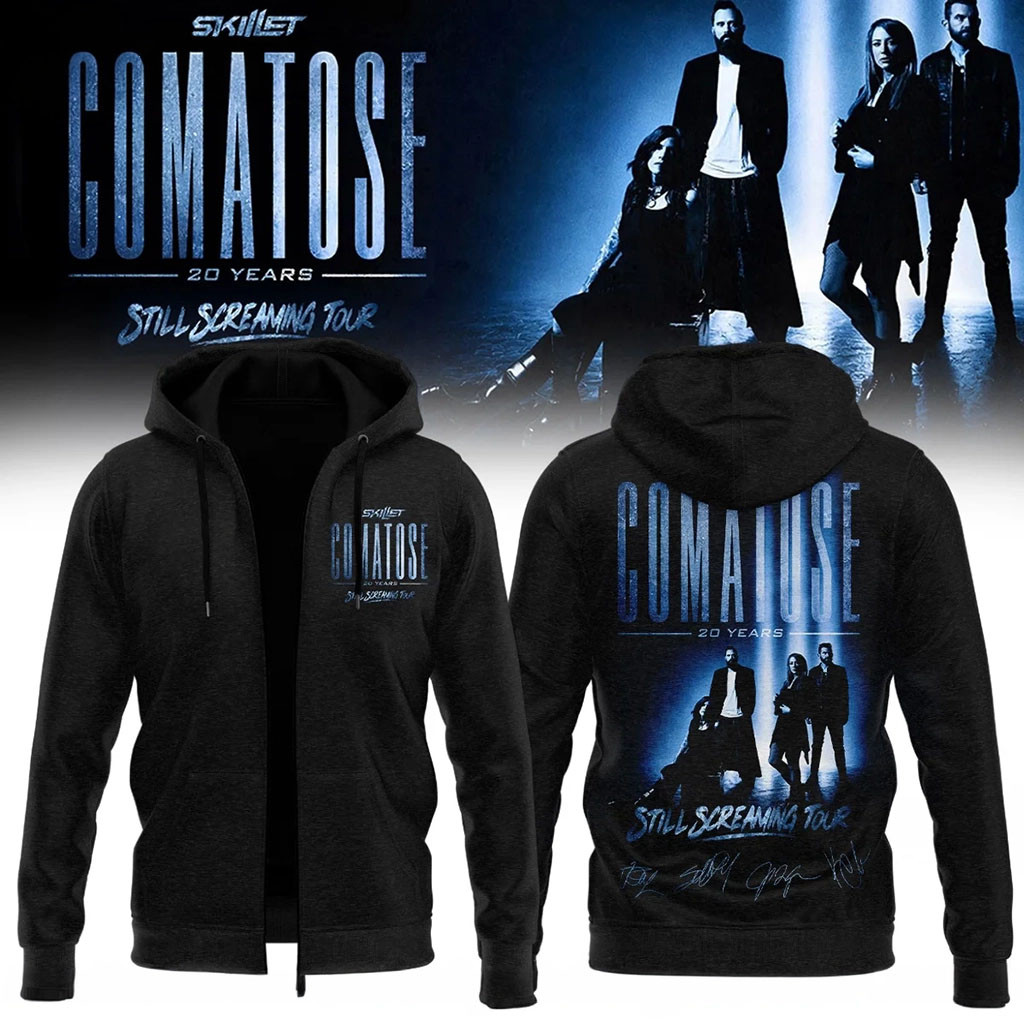 Skillet Merch 2026 Comatose Still Screaming Tour Zip Hoodie 20 Years Skillet Hoodie Fan Gifts - Kdjoy