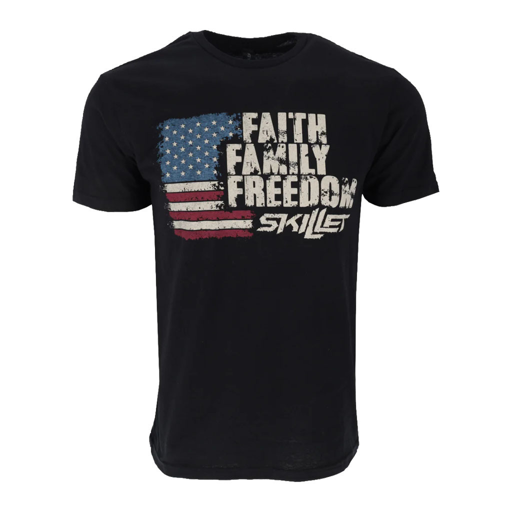 Skillet Merch 2026 Faith Family Freedom T-Shirt Patriotic Shirt Gift For Rock Fans - Kdjoy