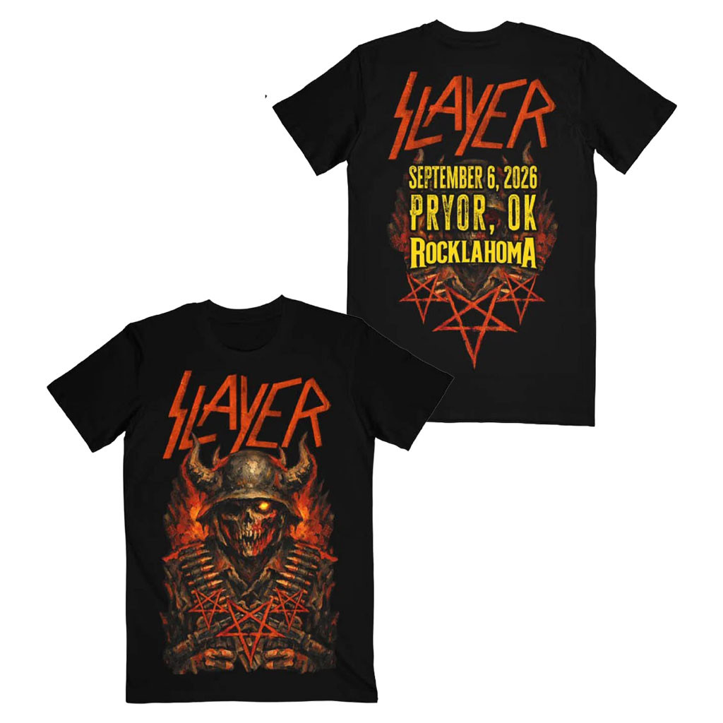 Slayer Merch Rocklahoma 2026 Festival Event T-Shirt Black Gift For Music Lovers - Kdjoy