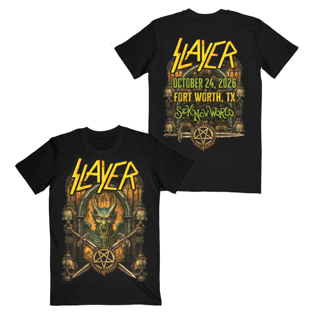 Slayer Merch Sick New World 2026 Festival Event T-Shirt Cool Gifts For Music Lovers - Kdjoy Slayer Merch Sick New World 2026 Festival Event T-Shirt Cool Gifts For Music Lovers - Kdjoy
