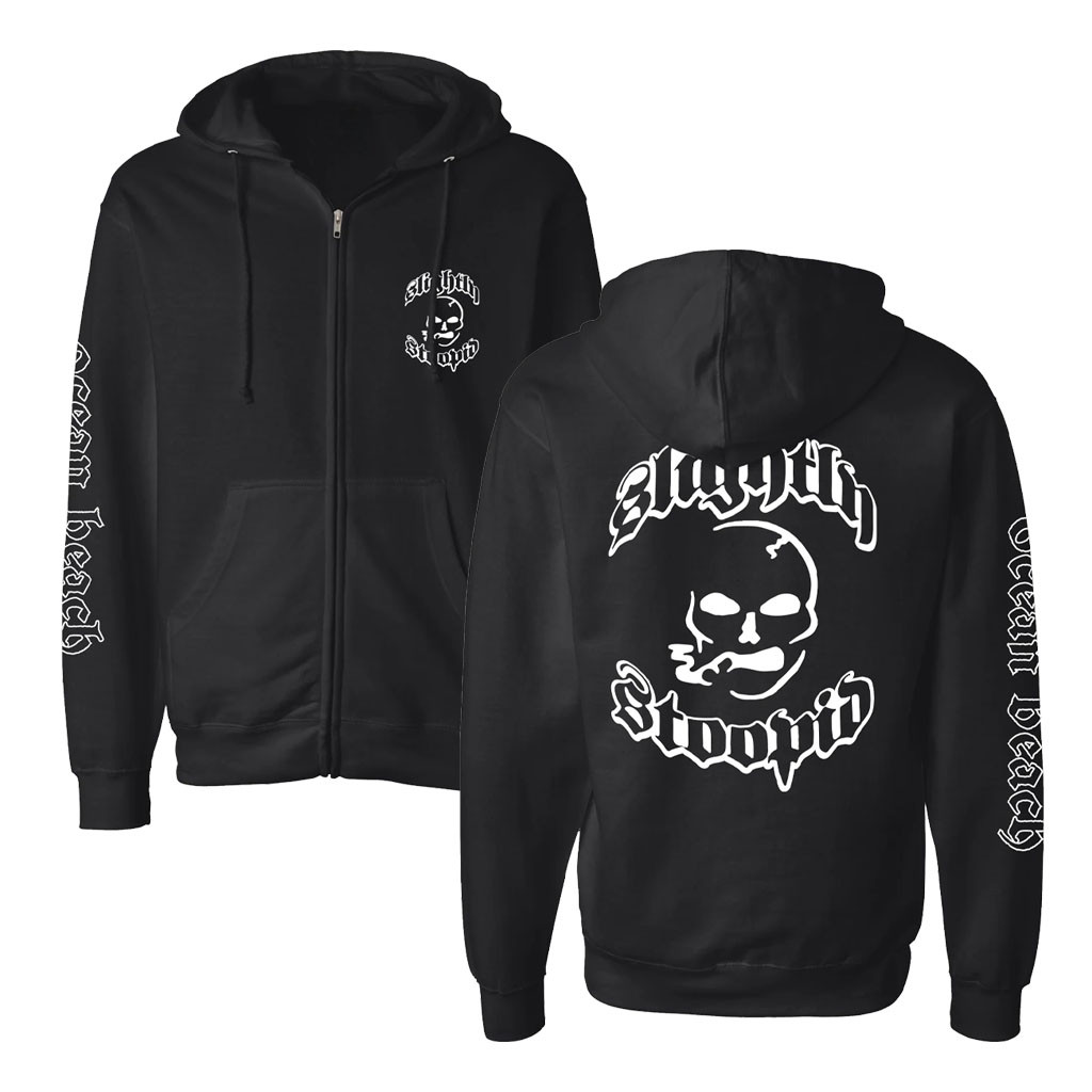 Slightly Stoopid Merch 2026 Smoking Skull OG Logo Zip Hoodie Best Gifts For Boyfriend - Kdjoy