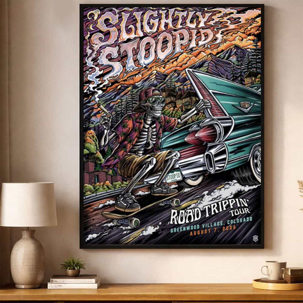 Slightly Stoopid Merch Road Trippin Tour 2026 Greenwood Village Colorado Concert Posters