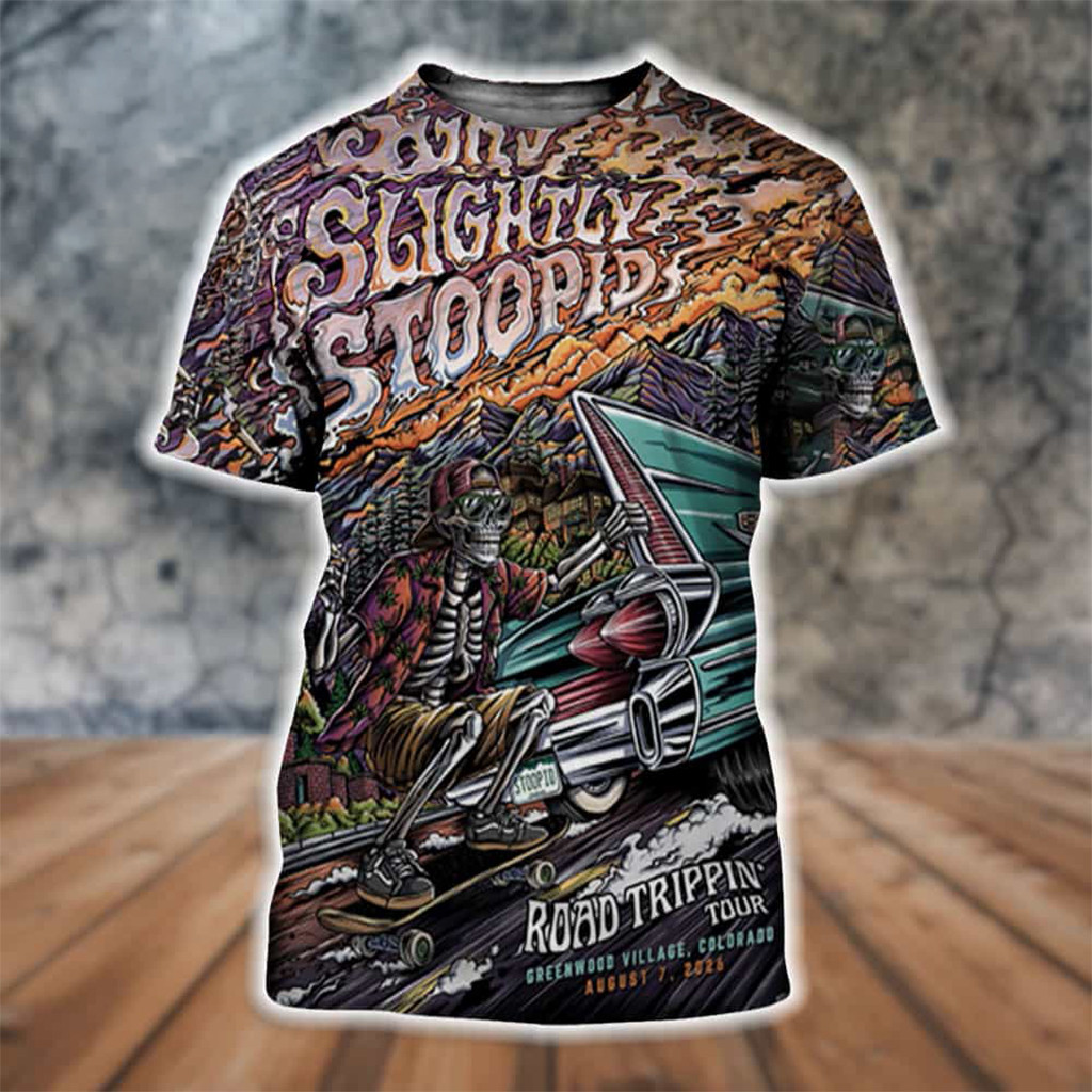 Slightly Stoopid Merch Road Trippin Tour 2026 Greenwood Village Colorado Concert Shirt Slightly Stoopid Merch Road Trippin Tour 2026 Greenwood Village Colorado Concert Shirt