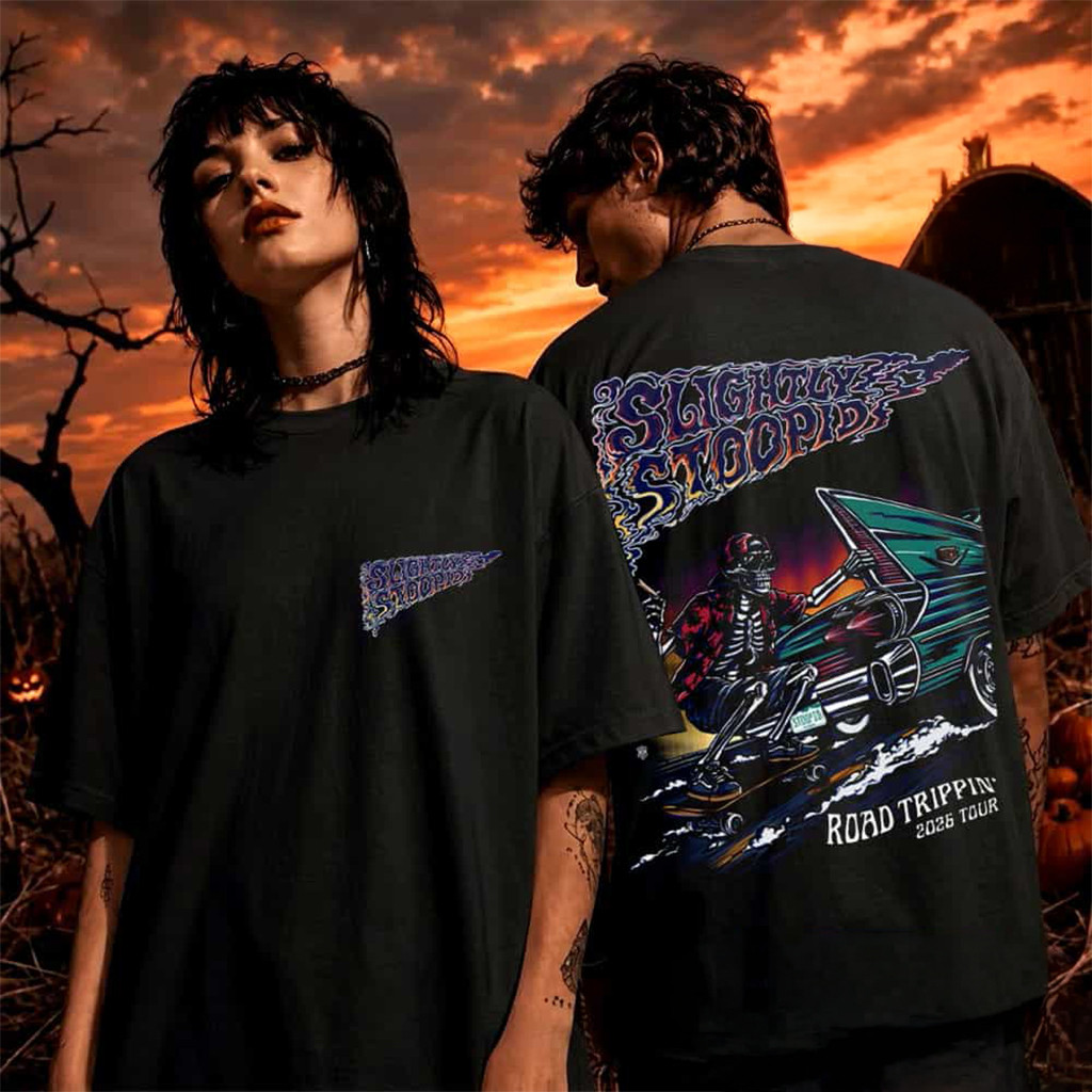 Slightly Stoopid Merch Road Trippin Tour 2026 Greenwood Village Colorado Concert T-Shirt