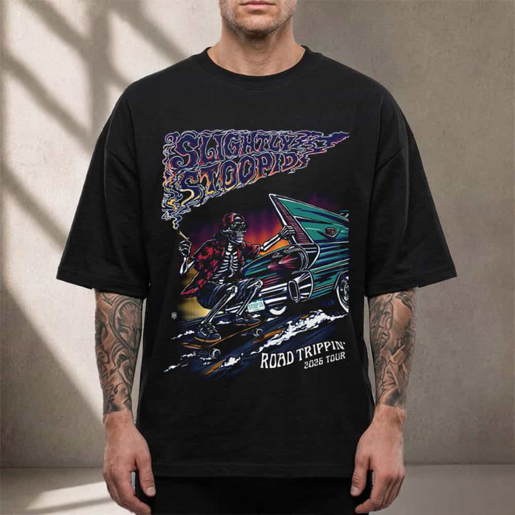 Slightly Stoopid Road Trippin Tour 2026 Greenwood Village Colorado T-Shirt Slightly Stoopid Merch Slightly Stoopid Road Trippin Tour 2026 Greenwood Village Colorado T-Shirt Slightly Stoopid Merch