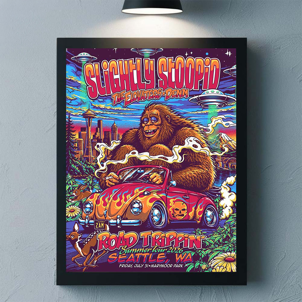 Slightly Stoopid Seattle Washington 2026 Event Poster Slightly Stoopid Merch Wall Art Decor - Kdjoy