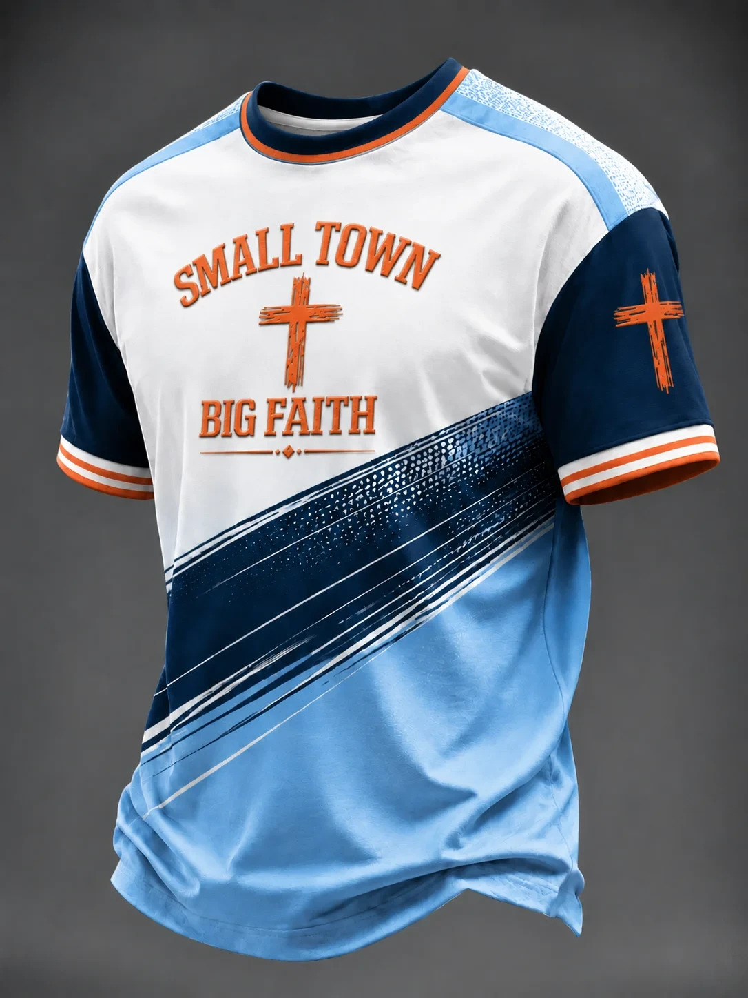Small Town Big Faith T-Shirt Holy Cross Shirt Christian Apparel Present For Husband - Kdjoy Small Town Big Faith T-Shirt Holy Cross Shirt Christian Apparel Present For Husband - Kdjoy