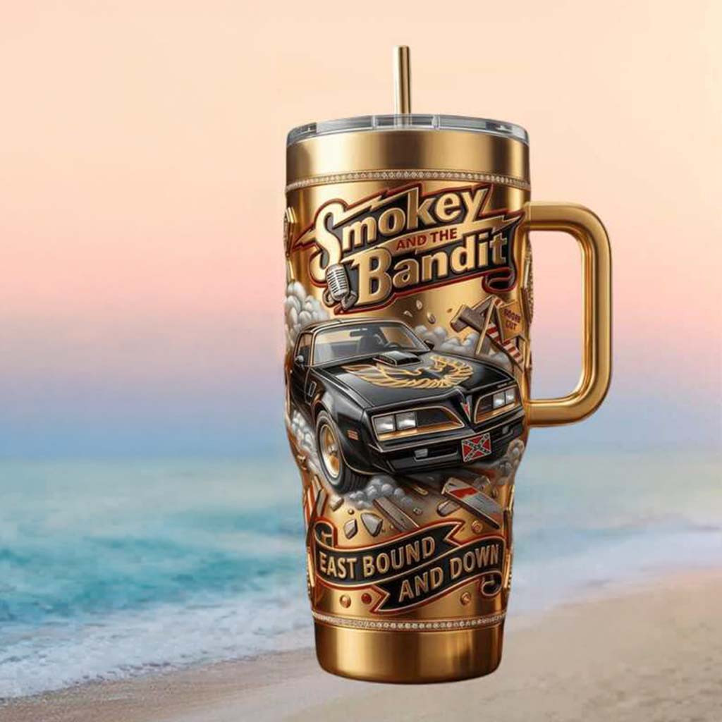 Smokey And The Bandit Merch Trans Am East Bound And Down Tumbler Gift Ideas For Husband - Kdjoy