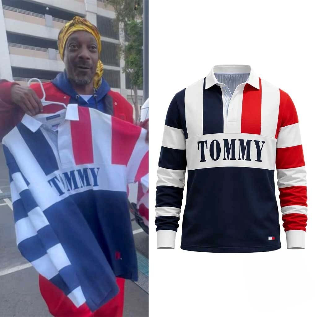 Snoop Dogg Tommy 1994 SNL Long Sleeve Polo Shirt Snoop Dogg Merch Present For Fathers - Kdjoy