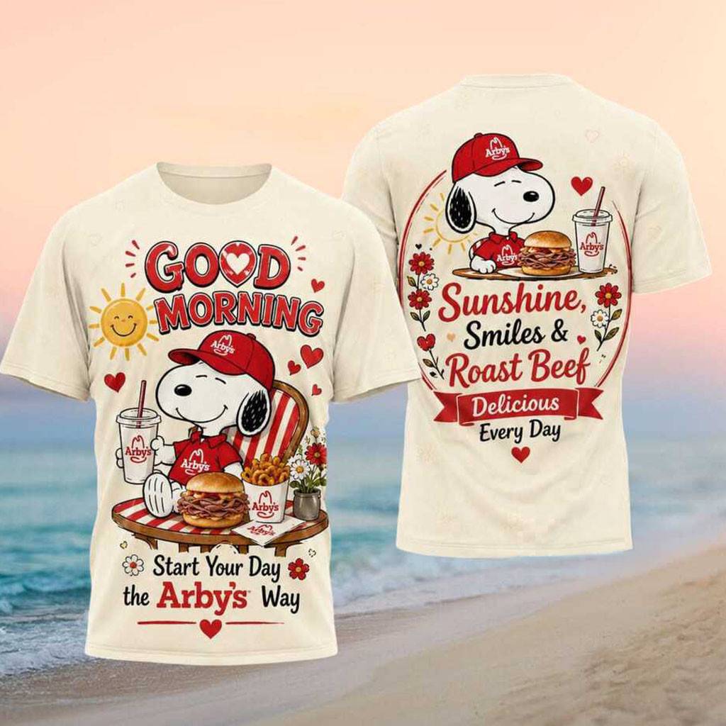Snoopy Arby's Good Morning Sunshine Roast Beef Breakfast Shirt Arbys Merch Present For Besties - Kdjoy