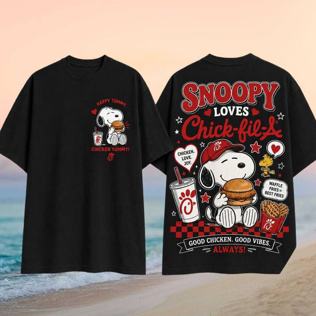 Snoopy Chick Fil A Mascot Good Vibes Foodie Shirt Snoopy Merch Presents For Friends - Kdjoy Snoopy Chick Fil A Mascot Good Vibes Foodie Shirt Snoopy Merch Presents For Friends - Kdjoy
